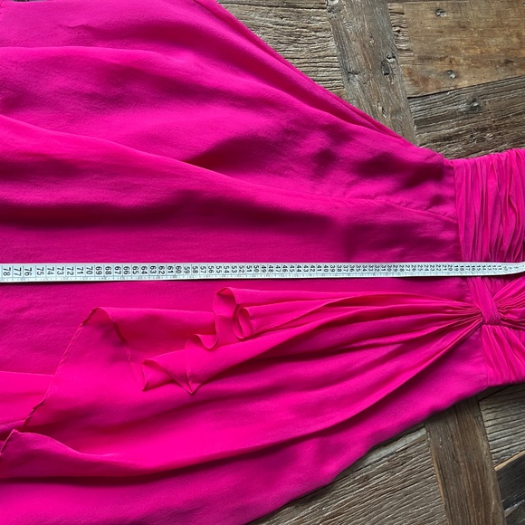 Coast Hot Pink Chiffon Bridesmaid Dress – Ruched Bodice, Size 10 UK - Picture 10 of 10